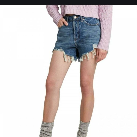 Wild Fable High-Rise Frayed Jean Shorts
